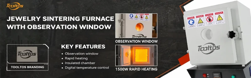 Tooltos jewelry sintering furnace with observation window and rapid heating chamber